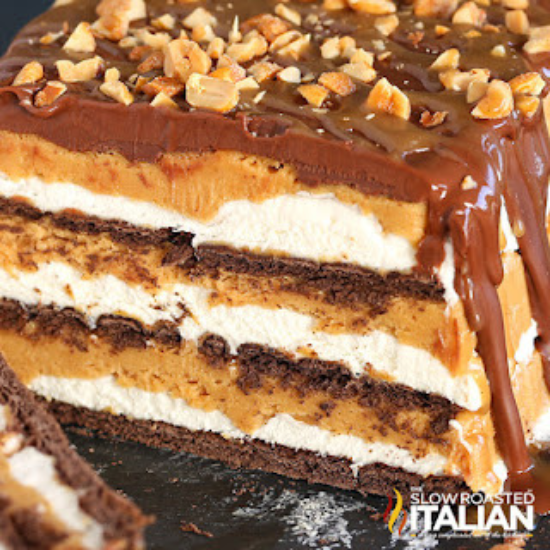 Peanut Butter Caramel No-Bake Icebox Cake - The Slow Roasted Italian