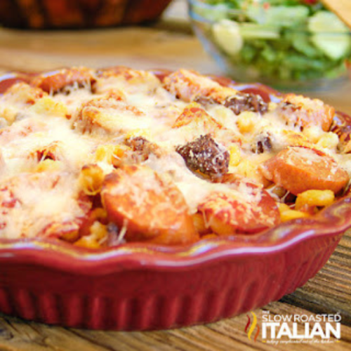 Meat Lover's Pizza Pasta Bake - The Slow Roasted Italian