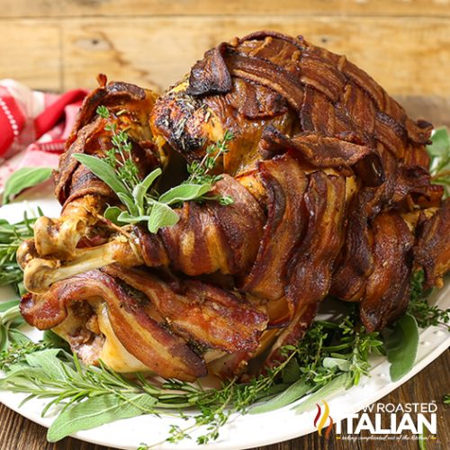 Bacon Wrapped Herb Roasted Turkey - The Slow Roasted Italian