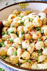 Creamy Pasta Salad with Peas and Bacon - The Slow Roasted Italian