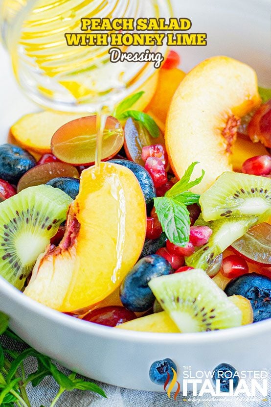 The Best Fruit Salad with Honey-Lime Dressing - Just a Taste