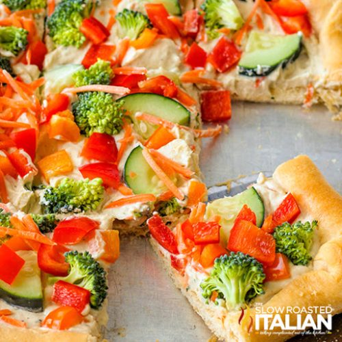 Veggie Pizza Appetizer - The Slow Roasted Italian