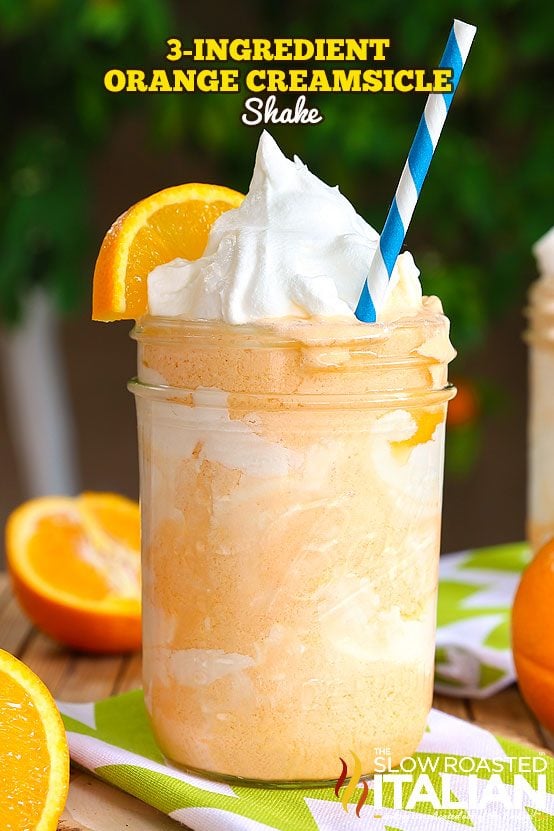 titled: 3 ingredient orange creamsicle shake