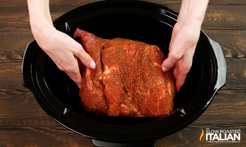 place pork roast in slow cooker