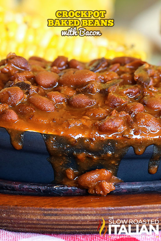 Easy Slow Cooker Baked Beans Recipe with Bacon