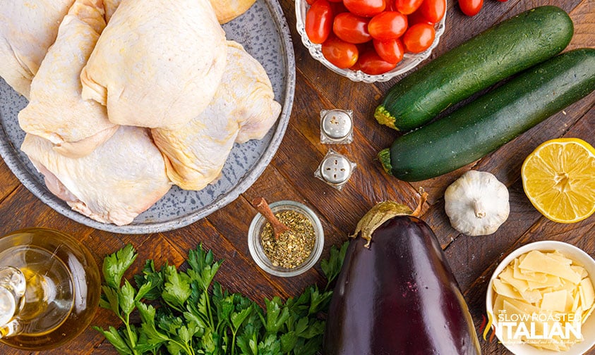 ingredients for italian baked chicken thighs