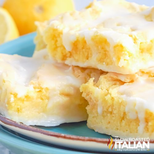 Best Lemon Brownies Recipe With Lemony Glaze The Slow Roasted Italian