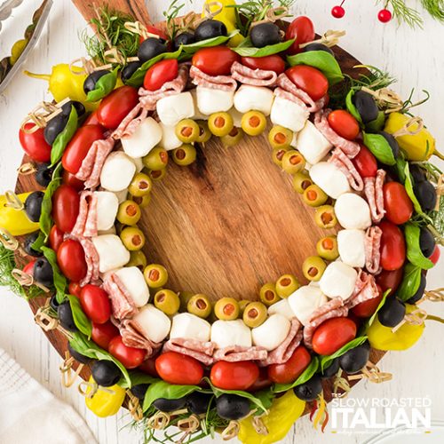 The Italian Roasted Slow Antipasto Wreath (Italian - Antipasti)
