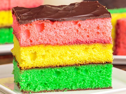 Rainbow Cake with Natural Dyes - Honest Cooking