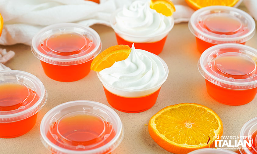 jello shots with whipped cream