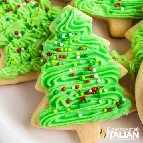 Christmas Tree Sugar Cookies Recipe {Christmas Sugar Cookies}