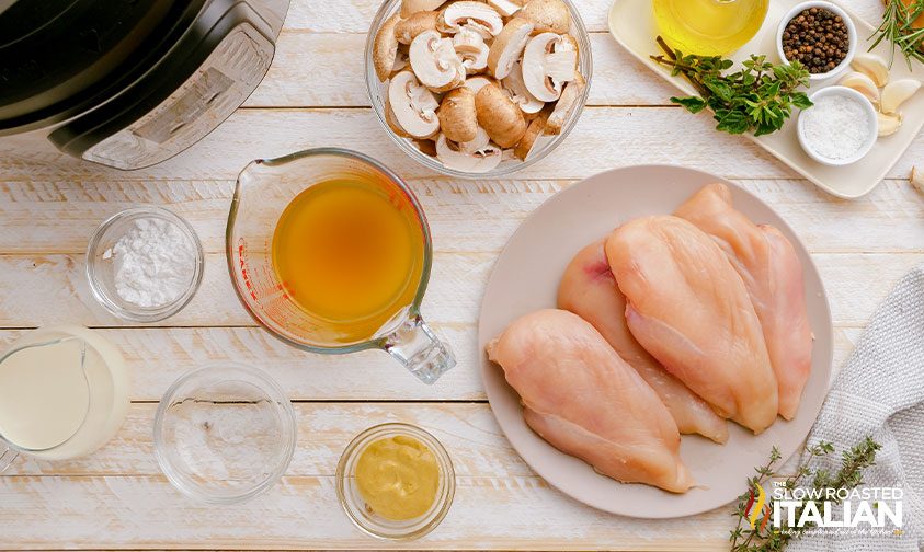 ingredients to make creamy mushroom chicken without condensed soup