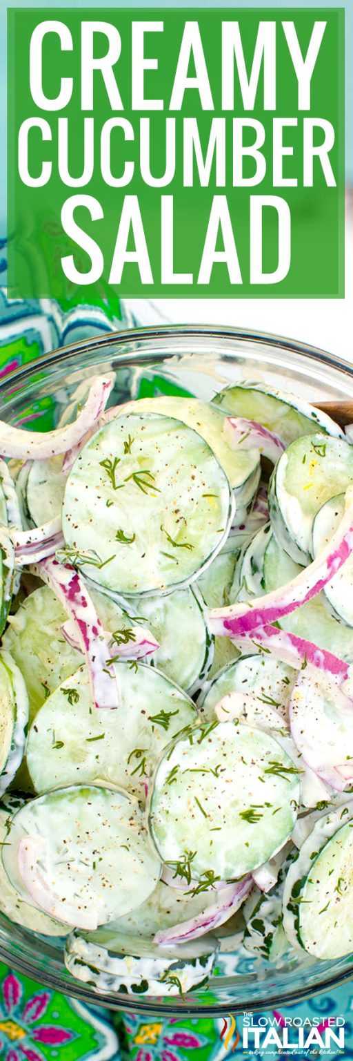 Creamy Cucumber and Red Onion Salad + Video - TSRI