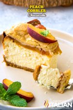 Peach Cobbler Cheesecake - The Slow Roasted Italian