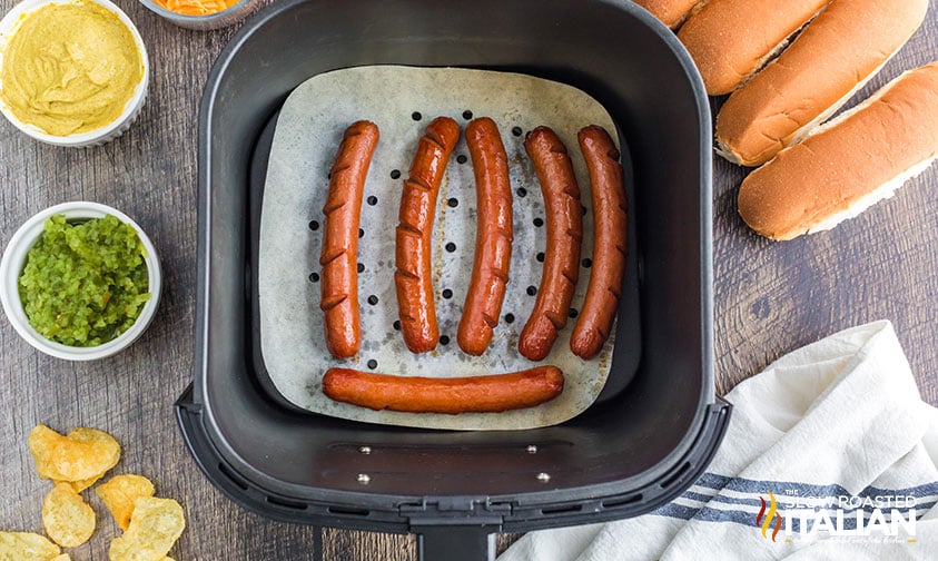 Easy Air Fryer Hot Dogs Recipe - Julias Simply Southern