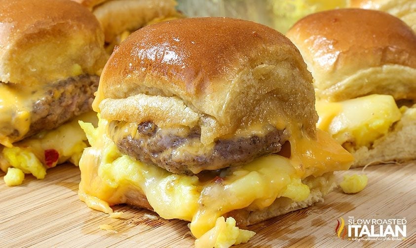 Sausage Egg and Cheese Breakfast Sliders - TSRI
