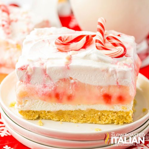 Candy Cane Lush Layered Dessert - The Slow Roasted Italian