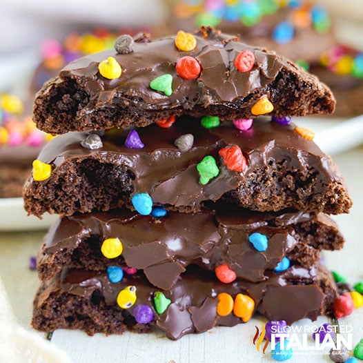 Cosmic Brownie Cookies (Brownie Mix Cookies) - The Slow Roasted Italian