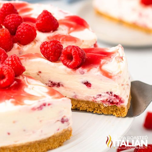 Raspberry Swirl Cheesecake Easy No Bake Recipe The Slow Roasted Italian 1178