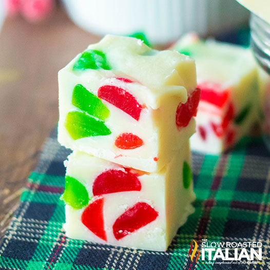 Easy Gumdrop Candy Fudge (4-Ingredient Recipe) - The Slow Roasted Italian