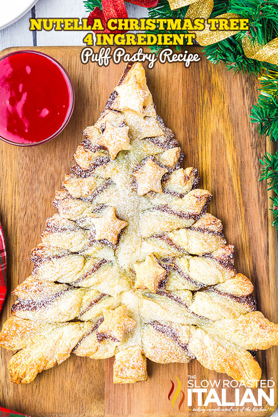 Nutella Christmas Tree (4 Ingredient Puff Pastry Recipe)