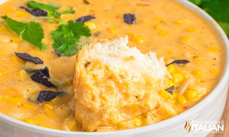 Creamy Panera Mexican Street Corn Chowder - The Slow Roasted Italian