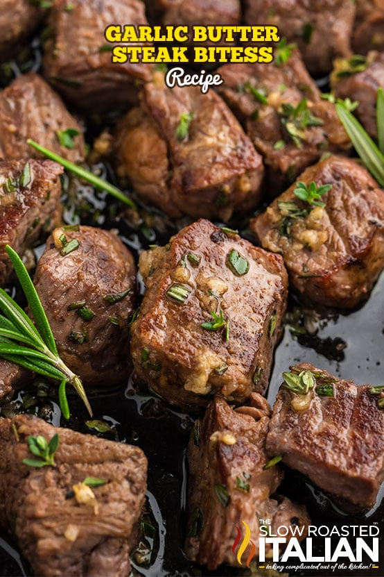 Titled Image: Garlic Butter Steak Bites