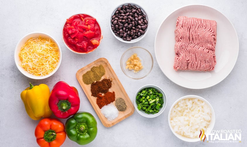 ingredients for stuffed peppers in air fryer