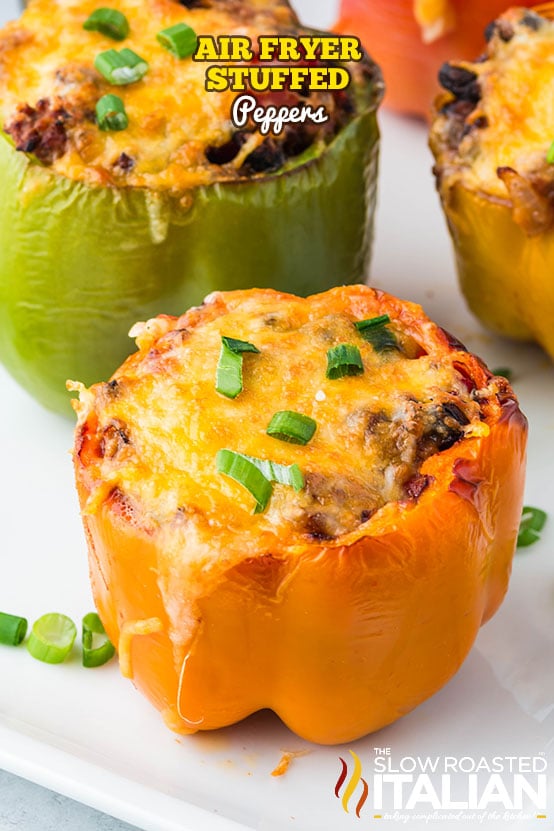 titled: Air Fryer Stuffed Peppers