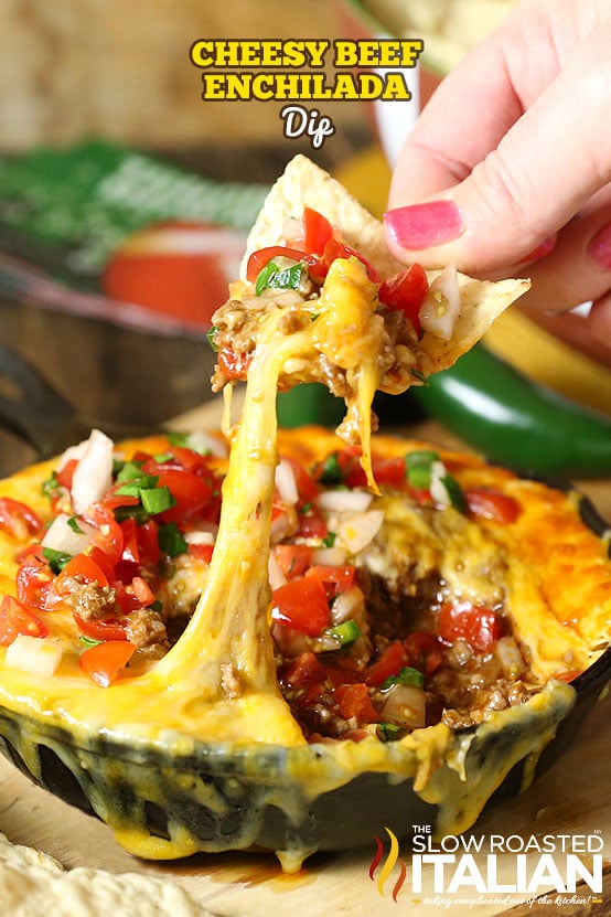 Cheesy Enchilada Dip with Beef