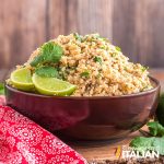 bowl of cilantro lime cauliflower rice