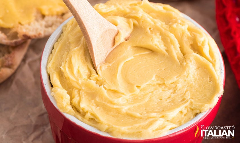 closeup of homemade maple butter