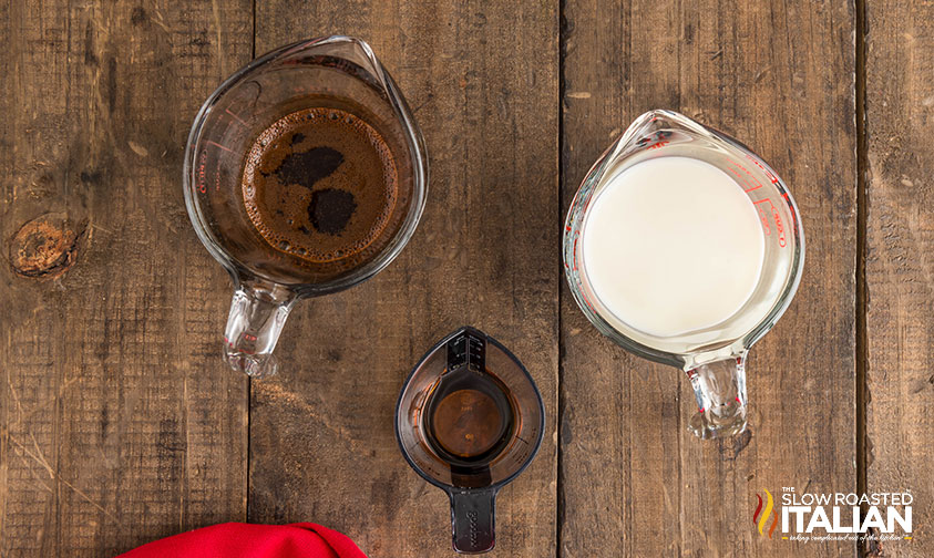 ingredients for maple latte recipe
