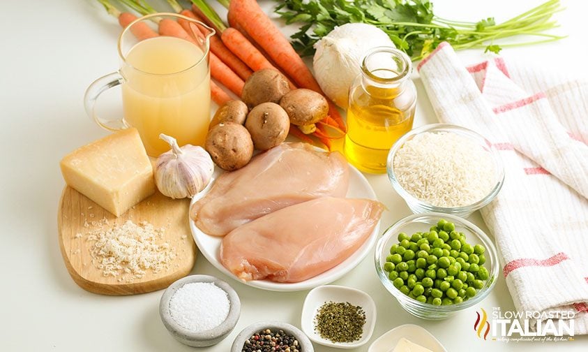 ingredients to make chicken and rice in IP