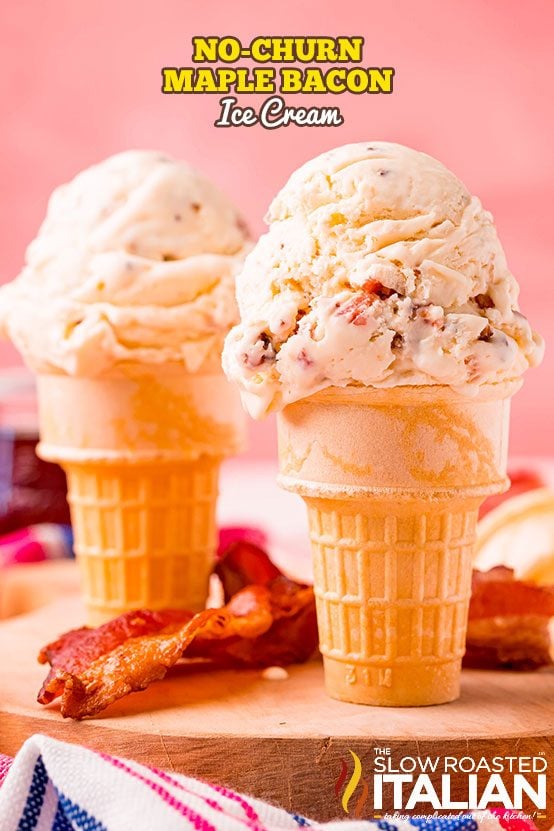 titled: No-Churn Maple Bacon Ice Cream