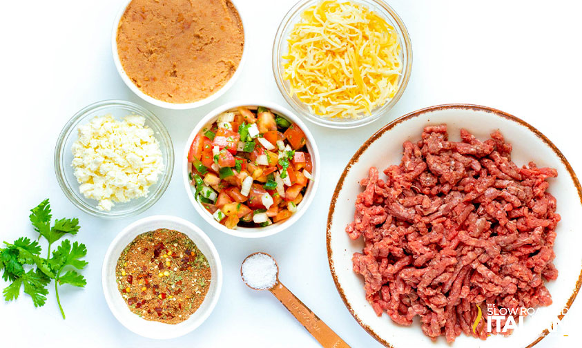 ingredients for refried bean casserole