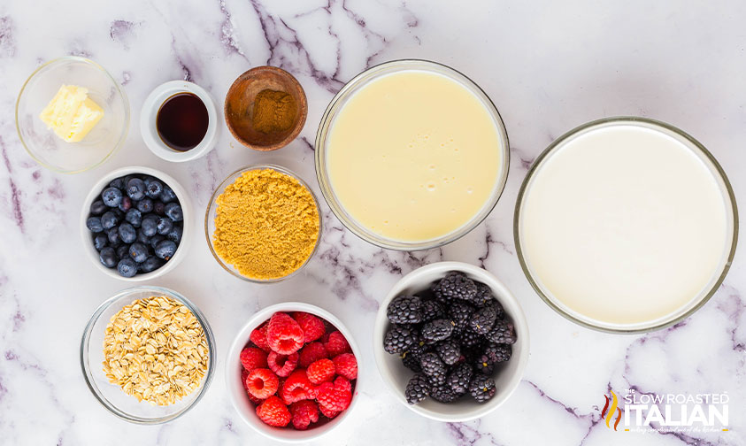 ingredients for berry ice cream