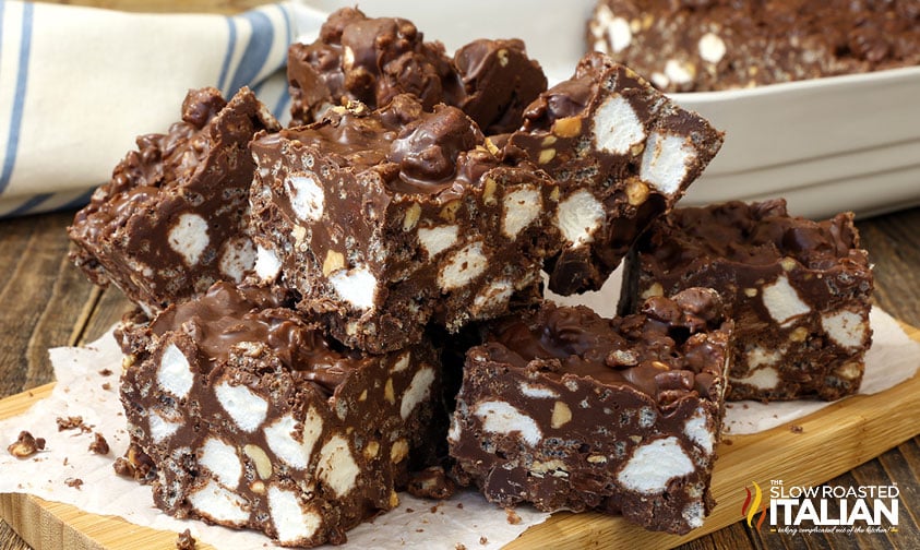 stacked rocky road bars