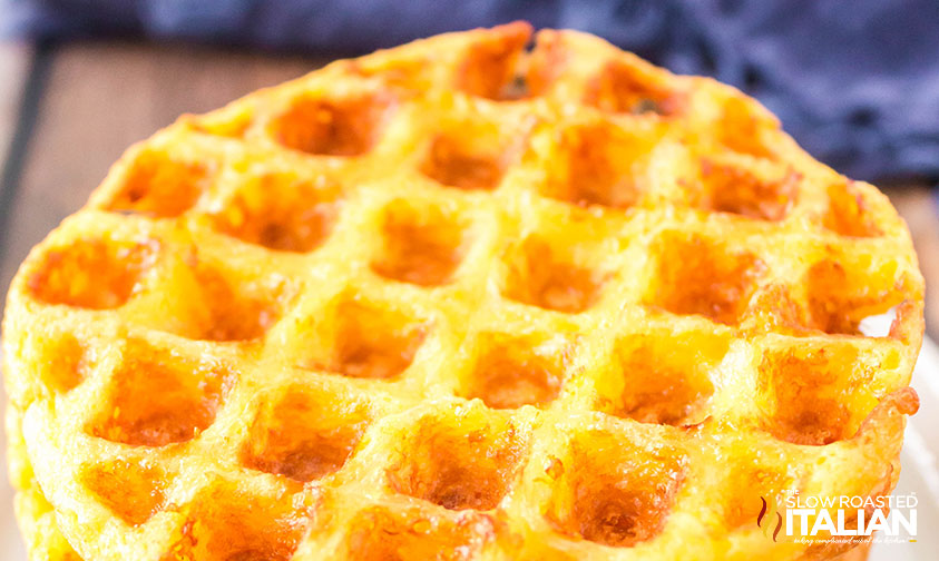 closeup of keto chaffle recipe