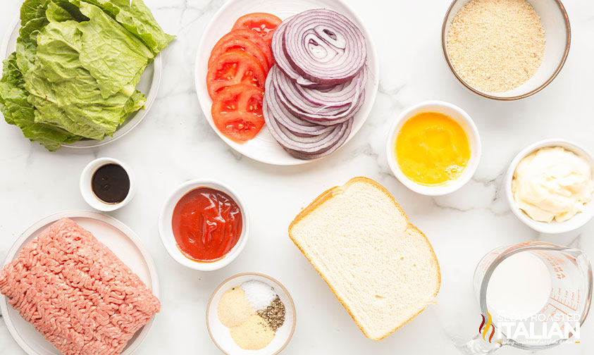 ingredients for meatloaf sandwich recipe