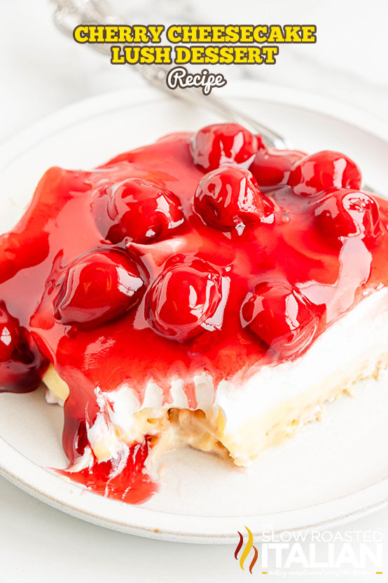 titled: Cherry Cheesecake Lush Dessert Recipe