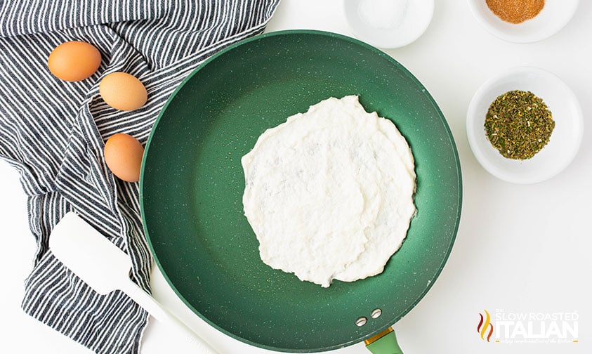 egglife egg white wrap in a large skillet