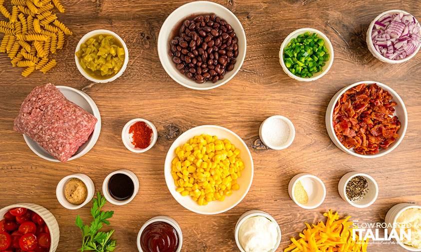 ingredients for cowboy pasta salad recipe