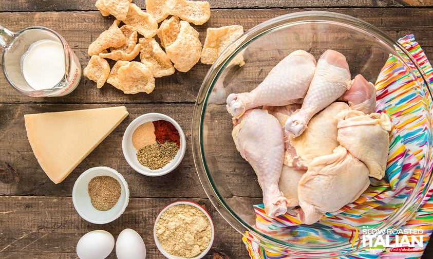 ingredients for low carb oven fried chicken