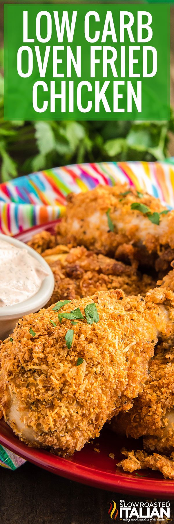 Low Carb Oven Fried Chicken - PIN