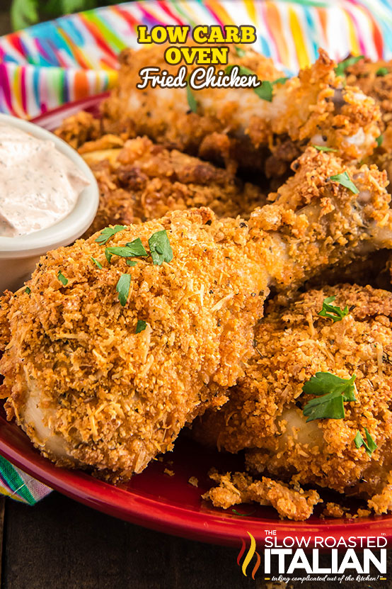 titled: Low Carb Oven Fried Chicken