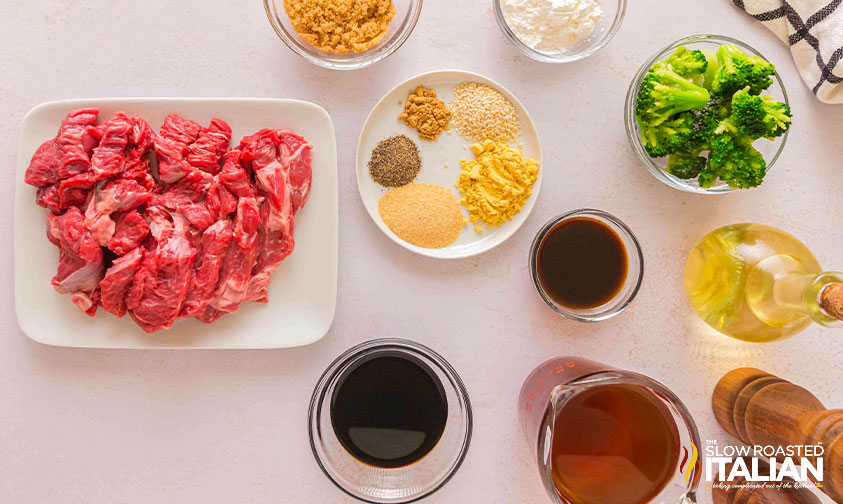 ingredients for crock pot beef and broccoli reci[pe