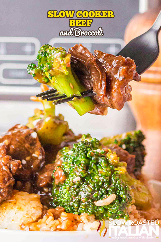 titled: Slow Cooker Beef and Broccoli