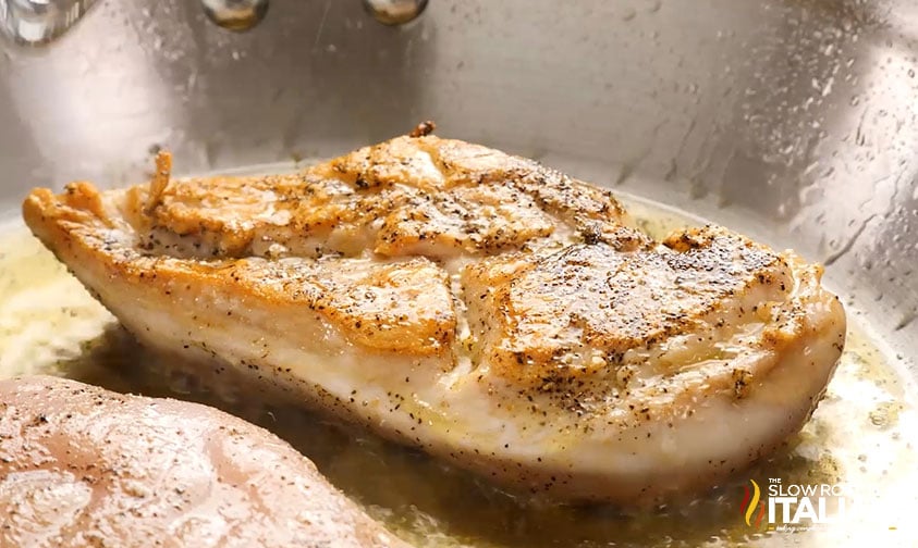 searing boneless skinless chicken breast in skillet