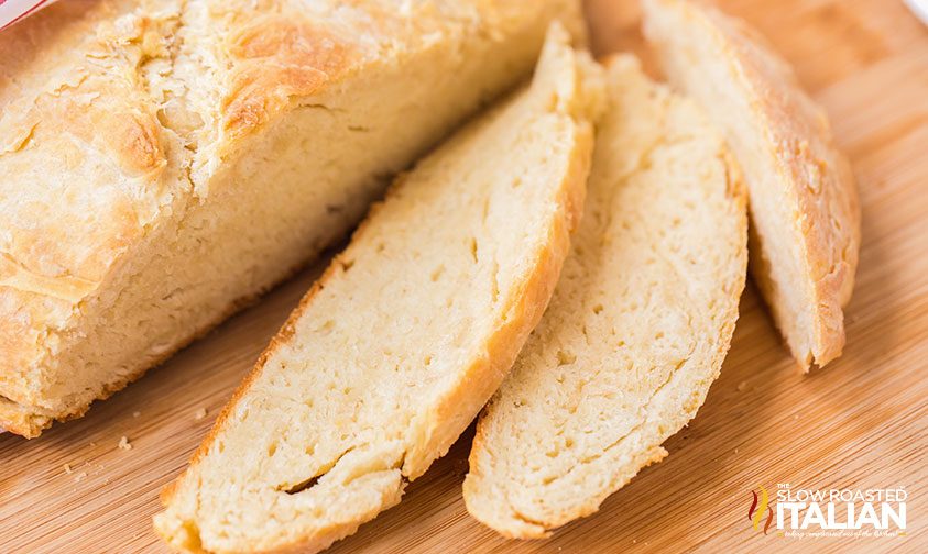 emergency bread loaf partially sliced